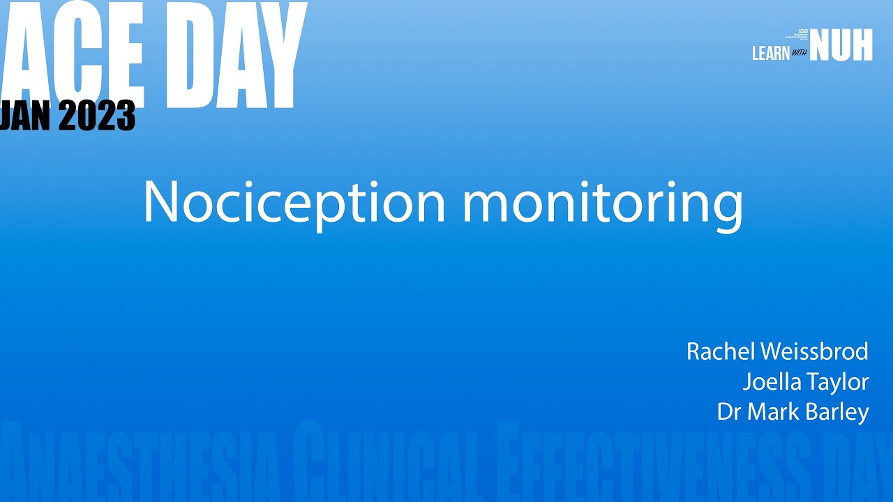 Nociception monitoring