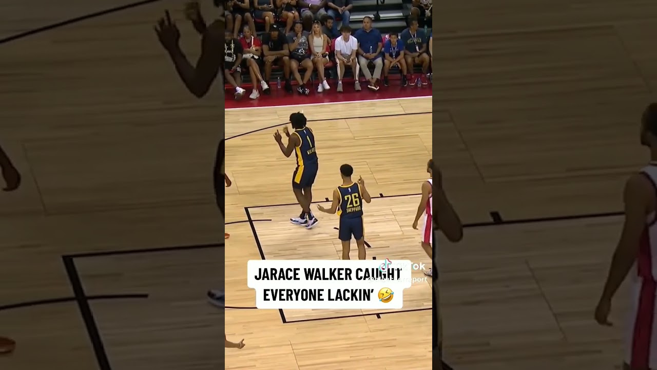 Jarace Walker caught everyone lacking at the free-throw line 😂 #shorts #nba #basketball #funny