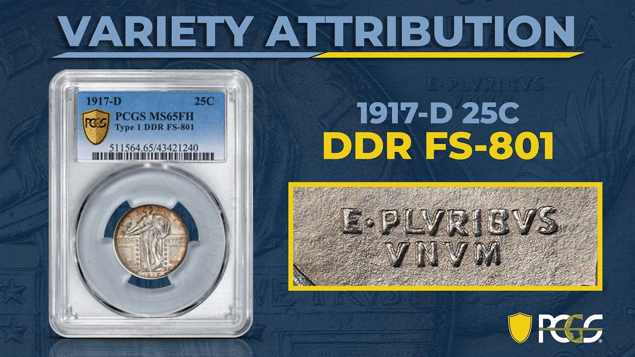 1917-D Doubled Die Reverse Type 1 Quarter | PCGS Variety Attribution