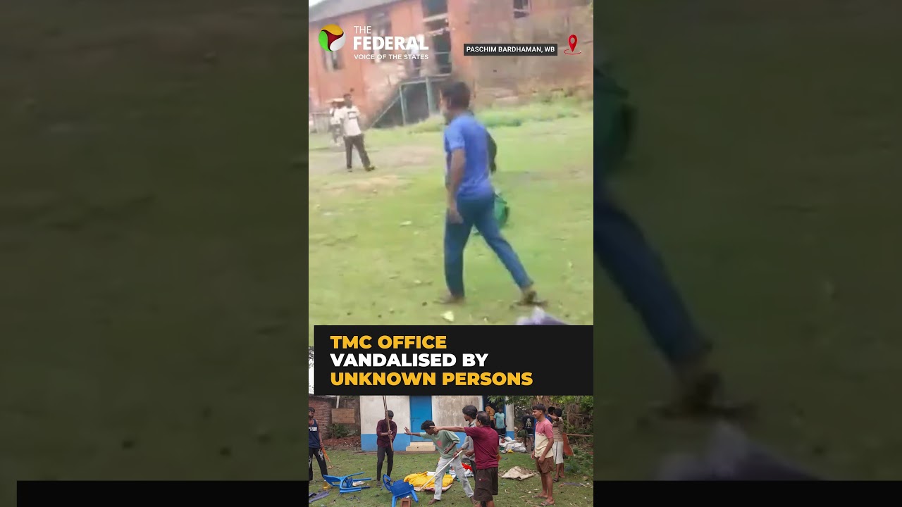 TMC office in Asansol vandalised; party flags, documents set on fire | #shorts