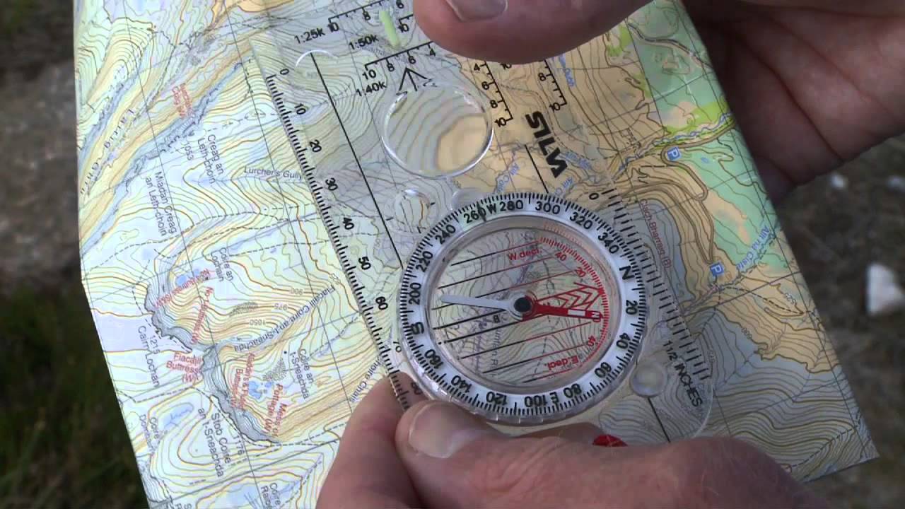 Taking a bearing from the map to reach your target point