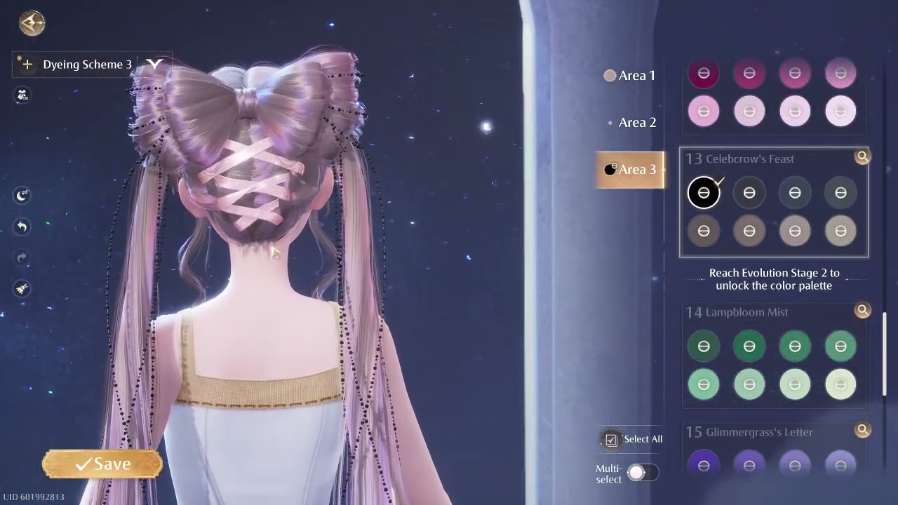 Infinity Nikki Dreamtime Bestowed - Gifted Sunlight Hairstyle Dye Preview