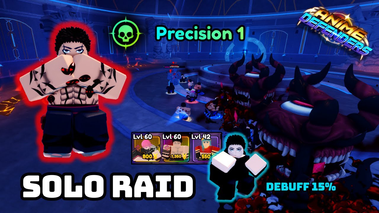 SOLO Raid with SUKUNA (EVOLVED) / CURSED KING in Anime Defenders Roblox 🇮🇩