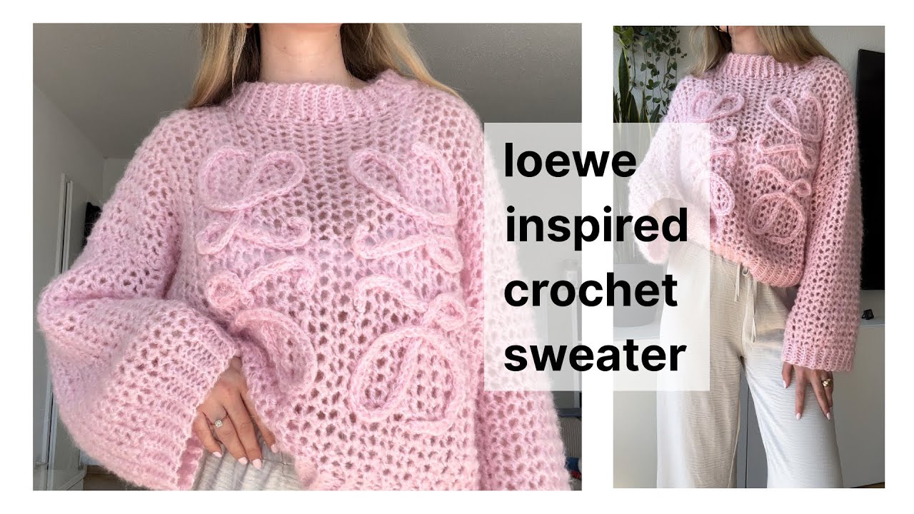 loewe inspired crochet sweater