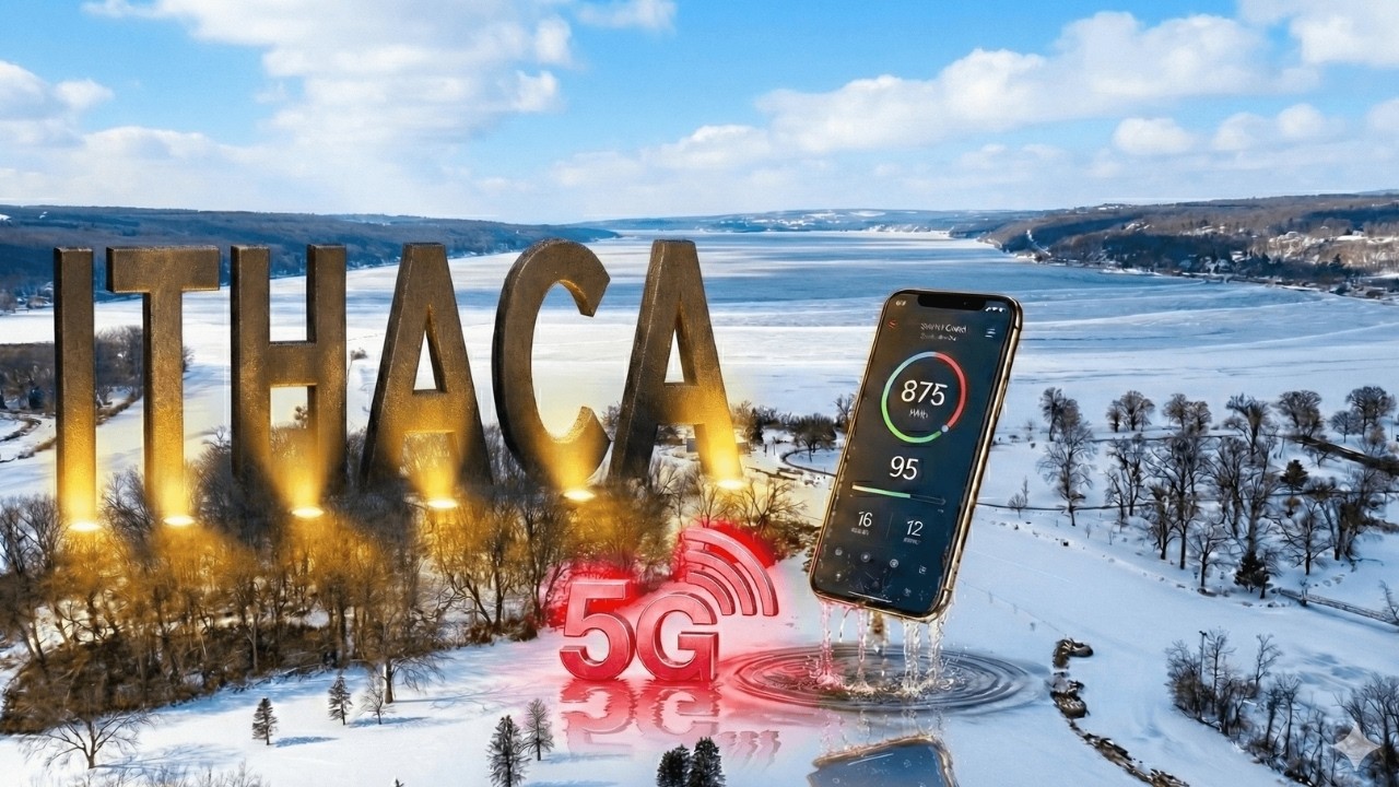 Speedtesting Ithaca NY - 5G, Gorges and Ivy league Schools!