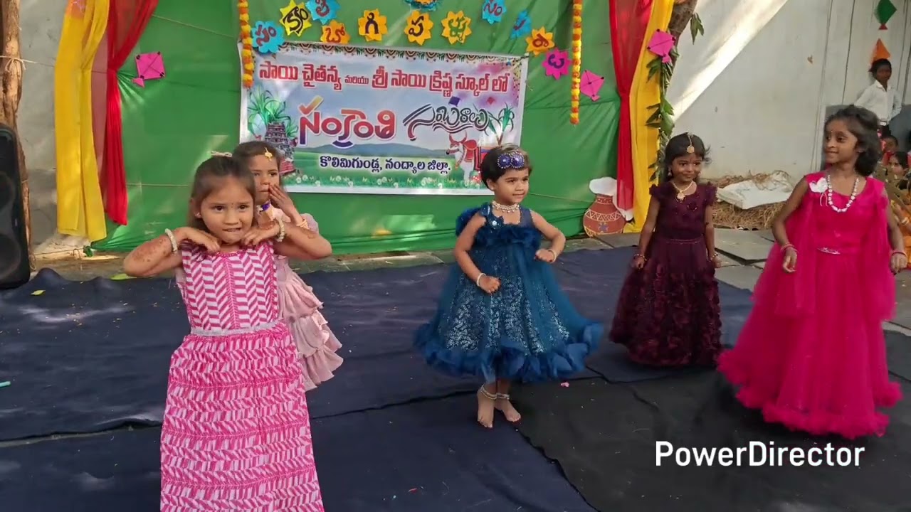 Sai chaithanya school #pongal celebrations #dance #easy steps#girls dance