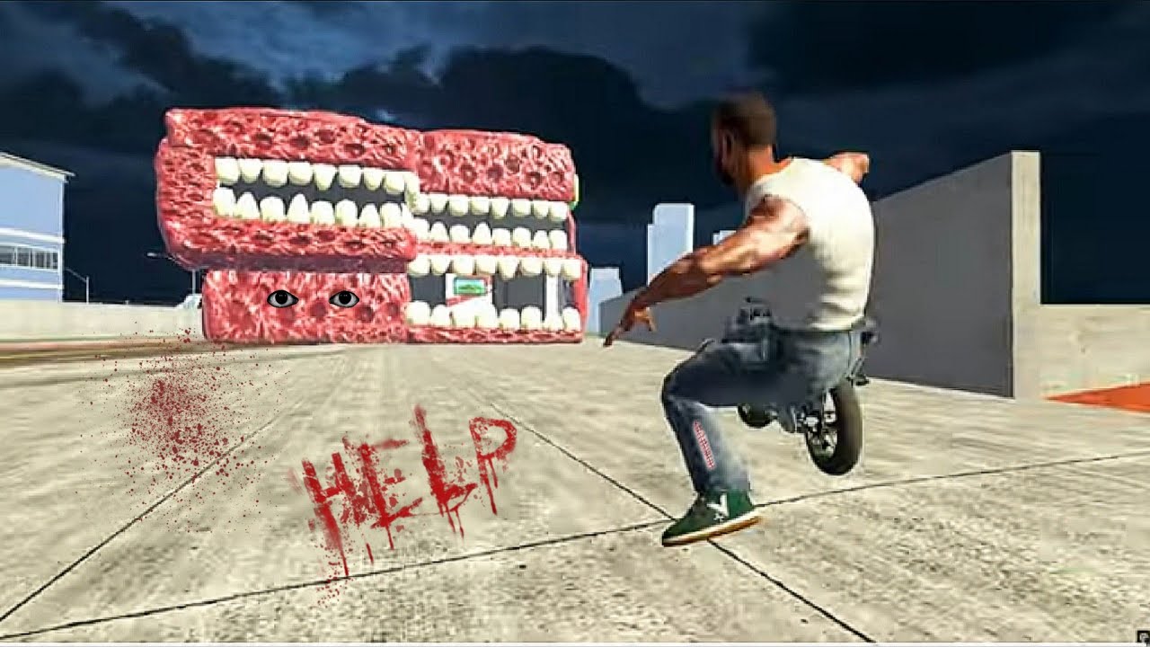 Train Eater Eats Franklin House in indian bike driving 3d p-2 