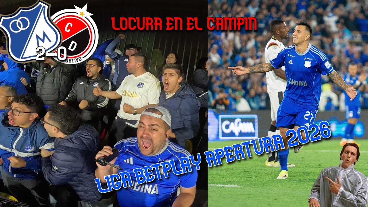 🔥 La reacción del estadio al triunfo de Millonarios 2-0 vs Cúcuta