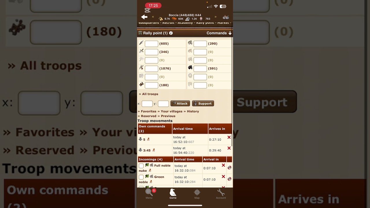 How to cancel snipe in Tribal Wars with the app.