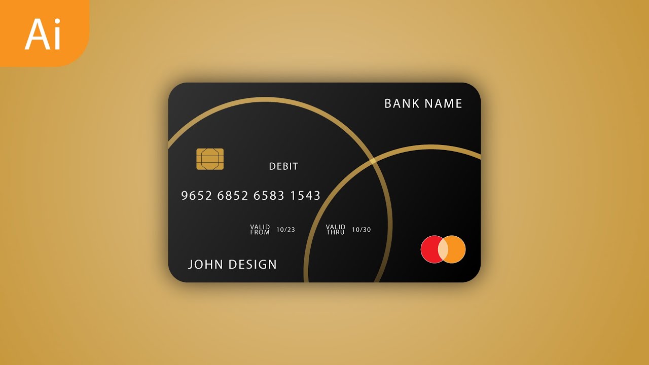 Luxury Credit Card | Adobe illustrator tutorial