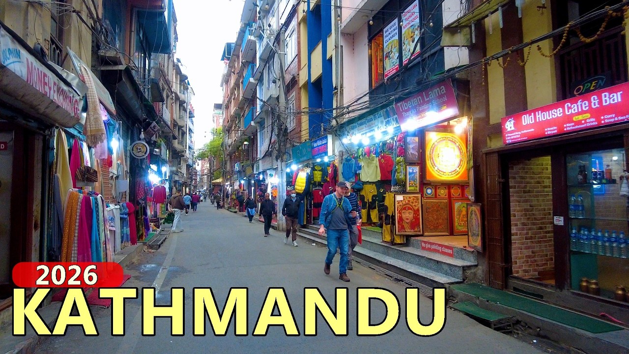 🇳🇵Kathmandu City Evening Hour Walking Tour Around Thamel Area 2026 Nepal [4K🇳🇵]
