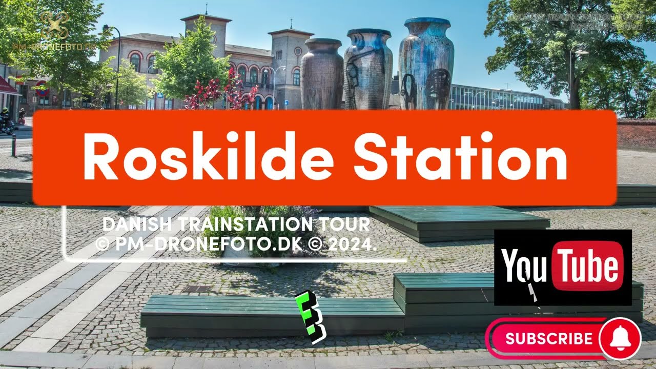 4K - Danish Train Station Tour - Ep. 8: Roskilde Station.