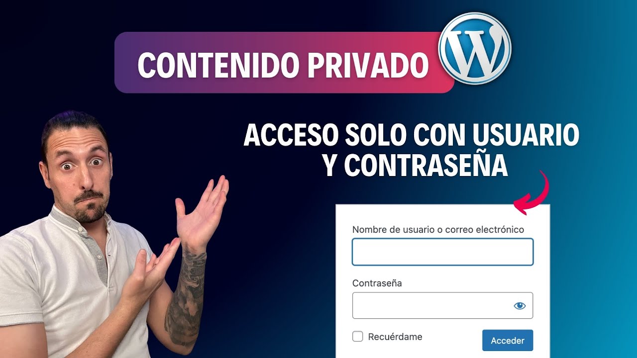 Zona privada en tu web - Esconde contenido a usuarios no registrados✋🏼