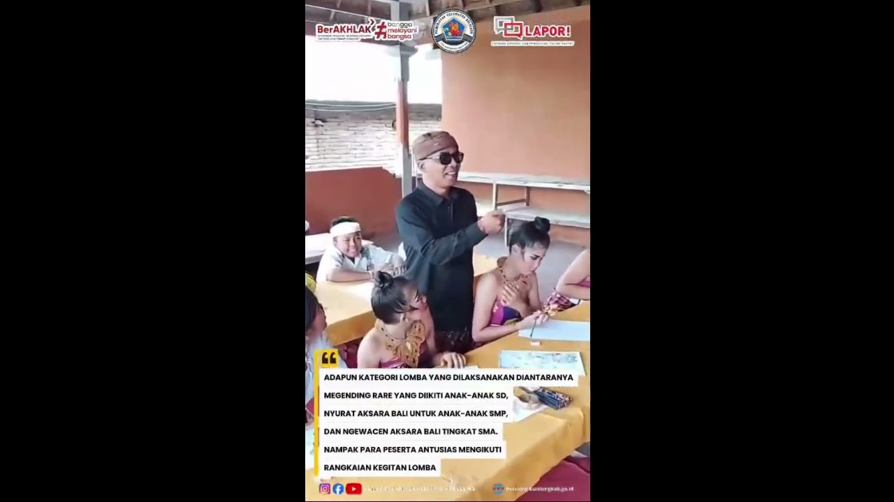 CAMAT BULELENG HADIRI LOMBA BULAN BAHASA BALI DESA ADAT PADANG KELING
