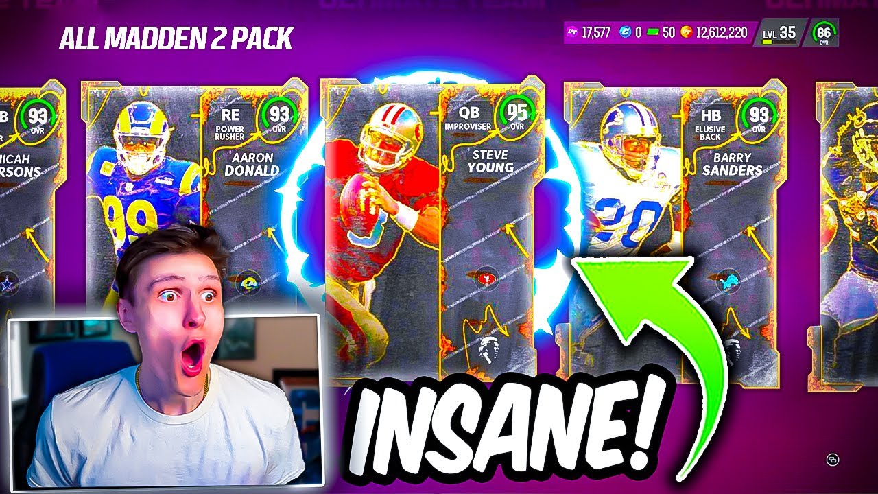 *93 OVERALL PULLS!* All Madden 2 Packs are INSANE! BEST PACKS IN MUT! - Madden 23 Ultimate Team