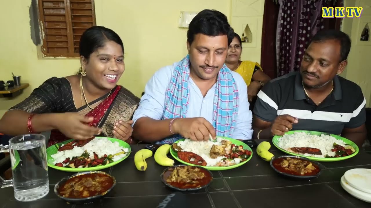MUTTON#CHIKEN PAKODI#FISH FRY#EATING CHALLENGE#mktvvarshini #eatingchallenge  MKTV VLOGS