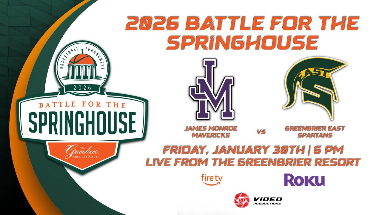 JAMES MONROE MAVERICKS VS. GREENBRIER EAST SPARTANS | BATTLE FOR THE SPRINGHOUSE - BOYS SEMIFINAL #2