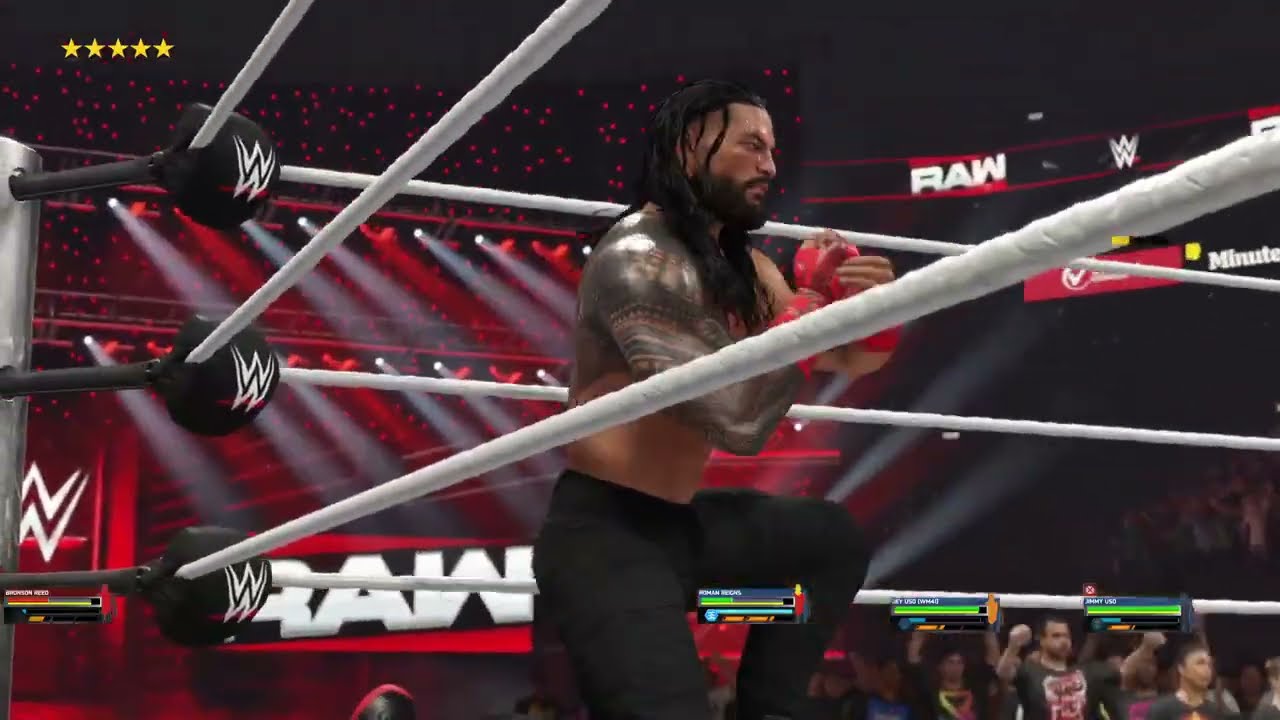 WWE 2K25 WWE RAW Tag Team Match The Vision vs The Bloodline  Gameplay PS5 