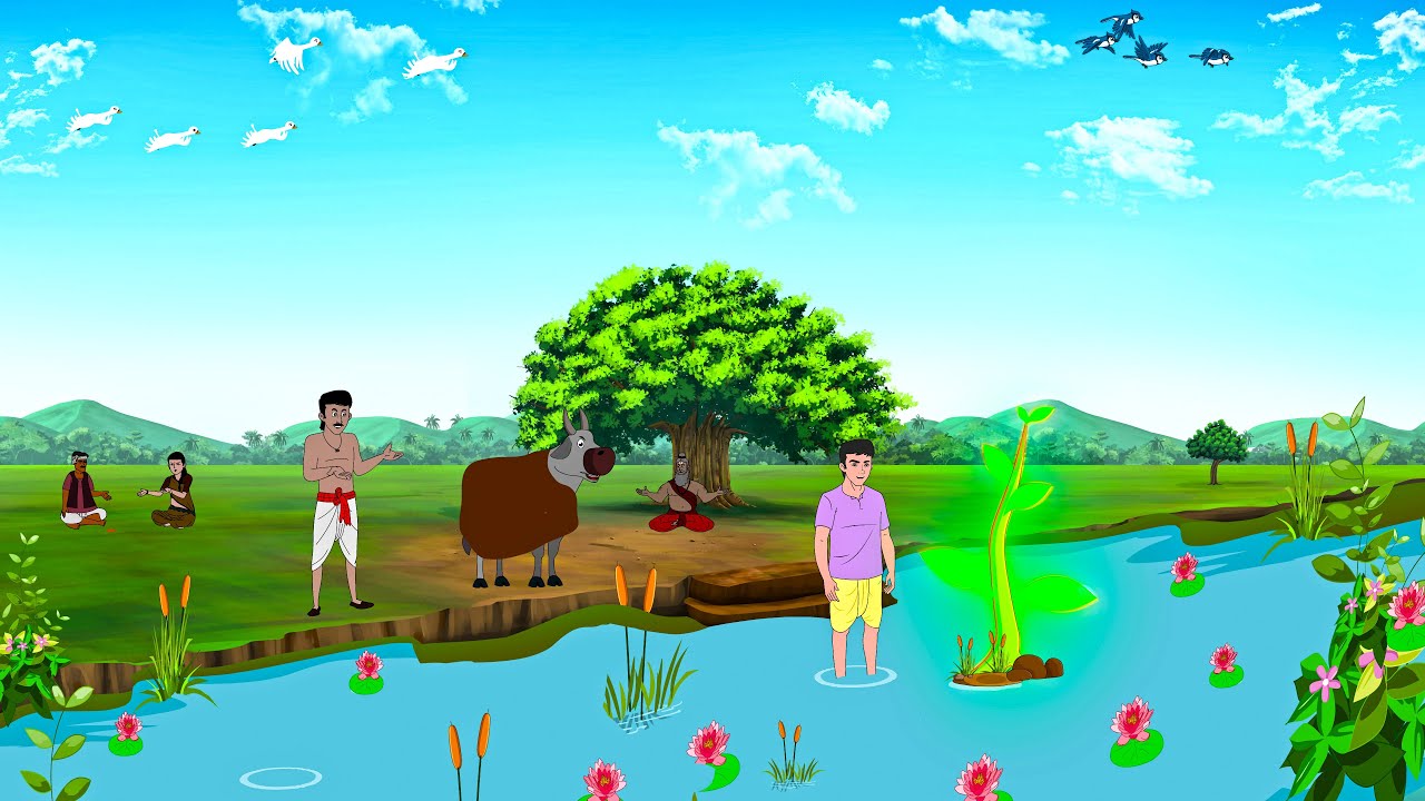 रहस्यमई गाय और जादुई पेड़ | rahasymai gaay | moral stories | hindi kahani | cartoon story | bedtime