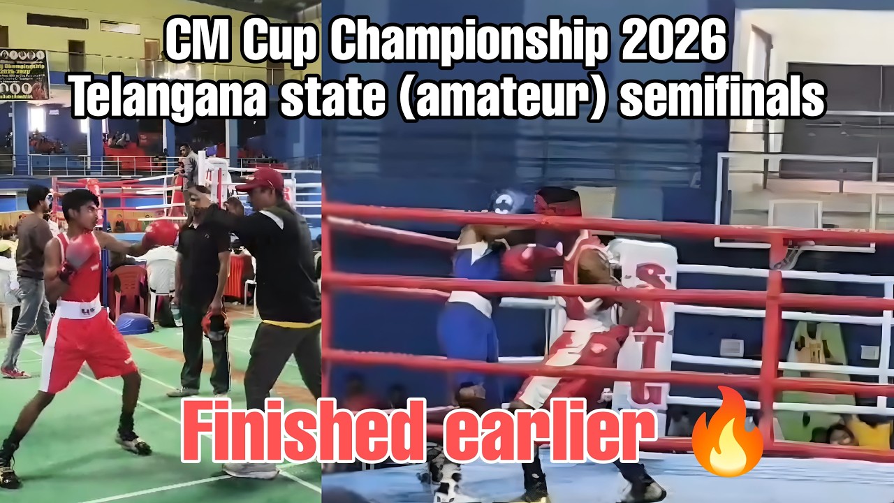 Telangana CM Cup 2026 Boxing Semifinal Full Fight: SCF's Barkat Ali Finishes in Round 1