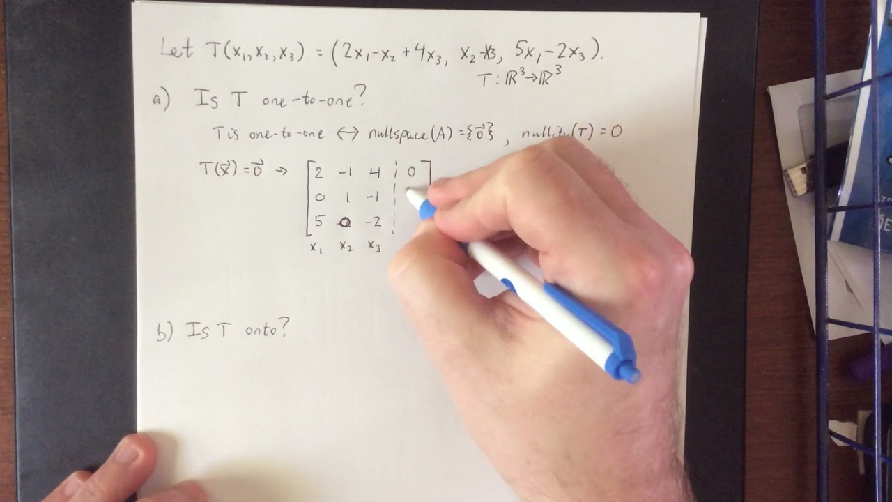 Is a linear transformation one to one? Onto? An isomorphism?