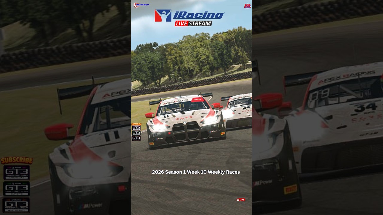 iRacing l Weekly Races 2026 Season 1 Week 10 Saturday Night Racing (Portrait)