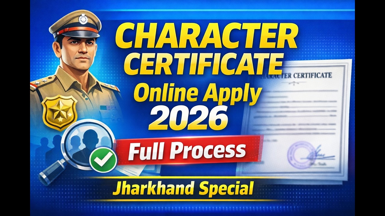 Jharkhand me Character Certificate Kaise Banaye 2026 | Online Apply Full Process