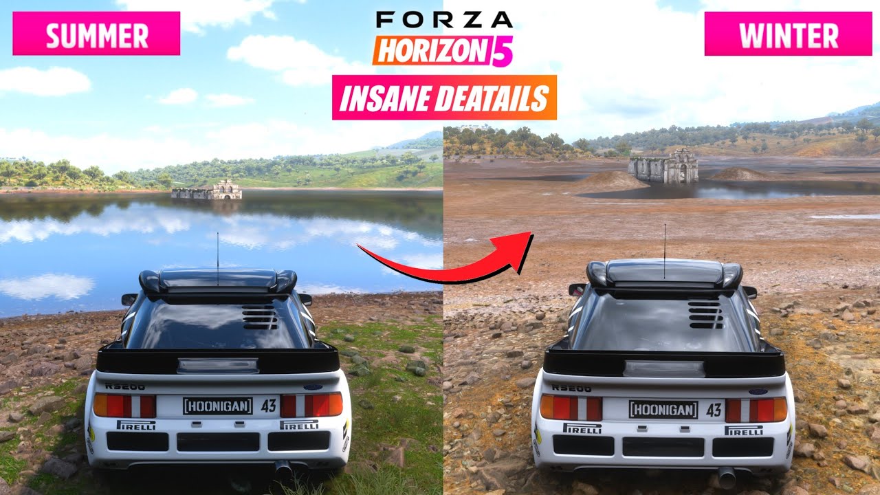 26 Insane Details in Forza Horizon 5 Summer Season vs Winter Season | FH5 Insane Details
