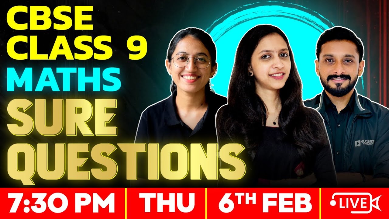 CBSE Class 9 Maths | Sure Questions  | Exam Winner