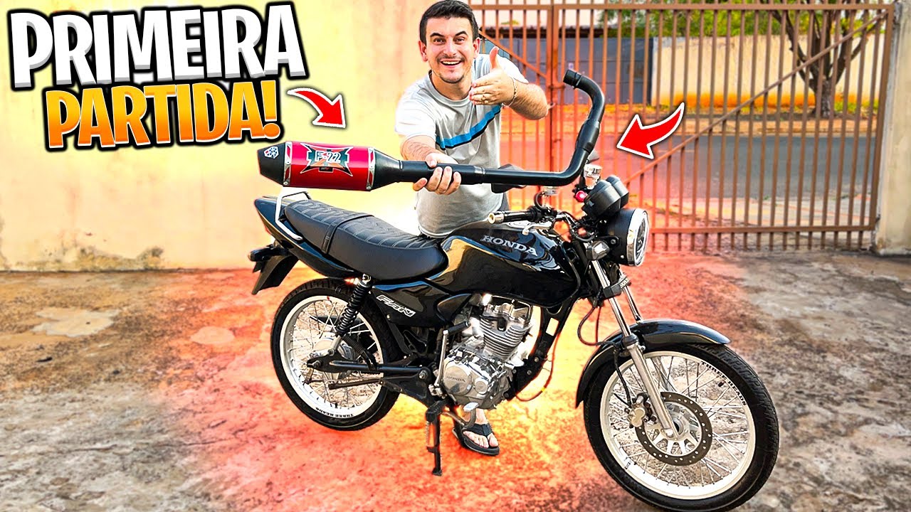 COLOCANDO O ESCAPE SFX F22 NA CG 125 FAN!
