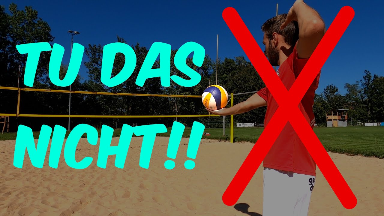 Technik beim Beachvolleyball Aufschlag
