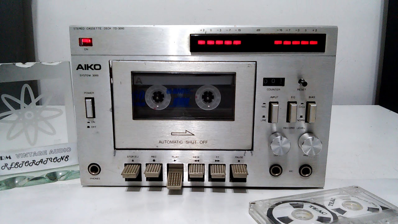TAPE DECK TD-3000 AIKO #2 100% Restaurado (cabeça nova) #AIKO3000