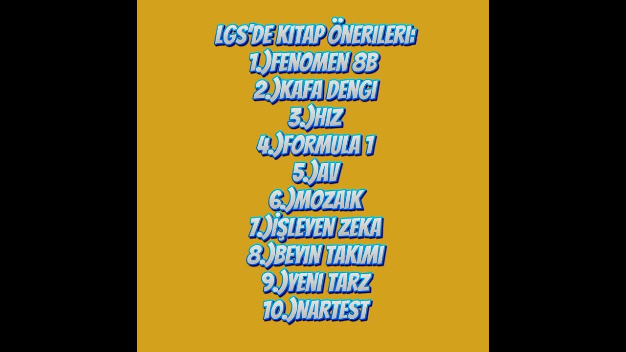 LGS&rsquo;de kitap &ouml;nerileri #lgs2026 #2012tayfa #lgs #8sınıf #yazkampı #başarı #takip