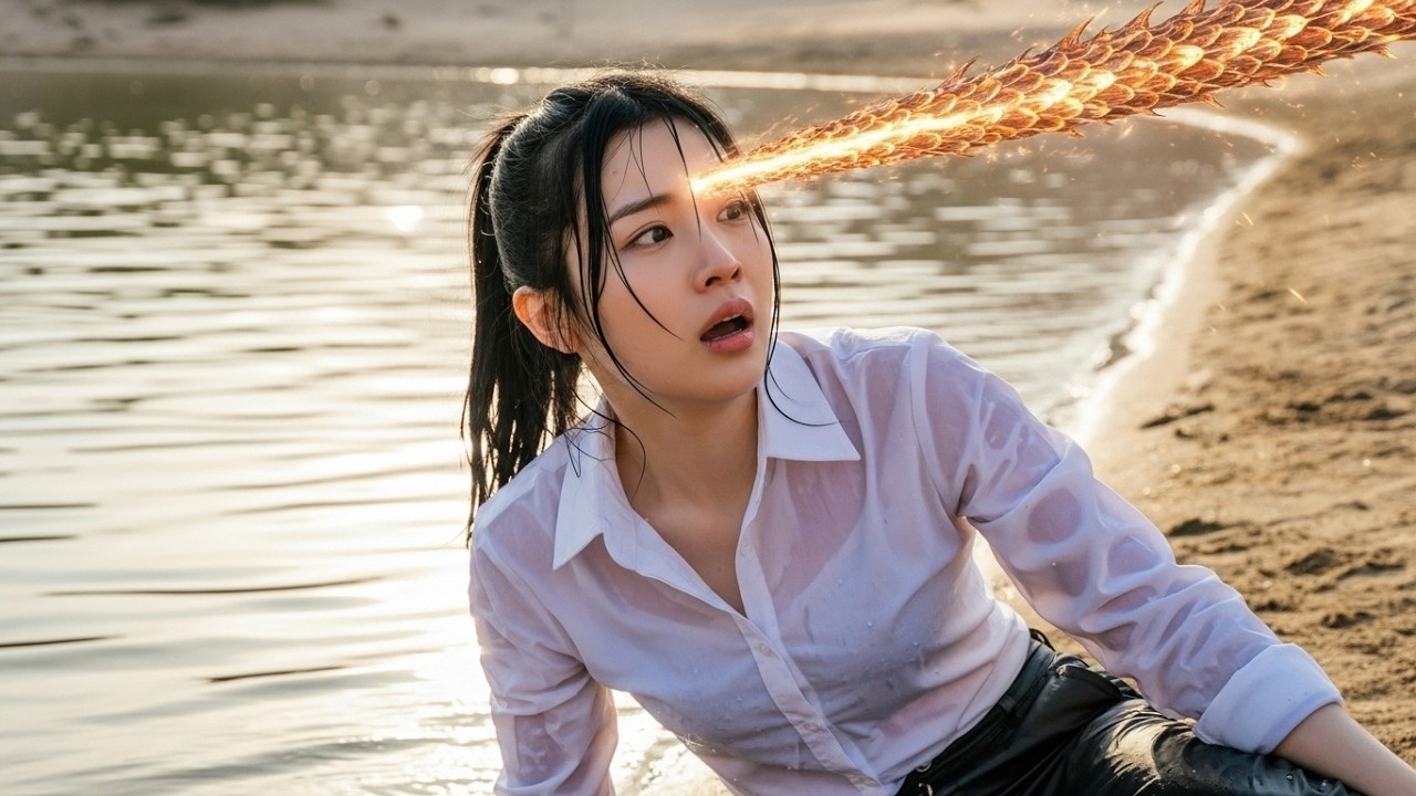 Part 6 - The Girl’s Survival Alone in the Wilderness | Facing the Giant Dragon in the Desert Lake
