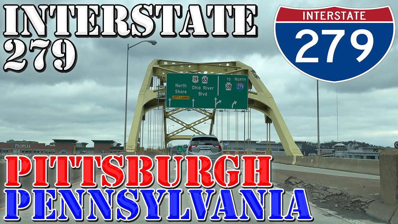 I-279 North - Pittsburgh - Pennsylvania - 4K Highway Drive