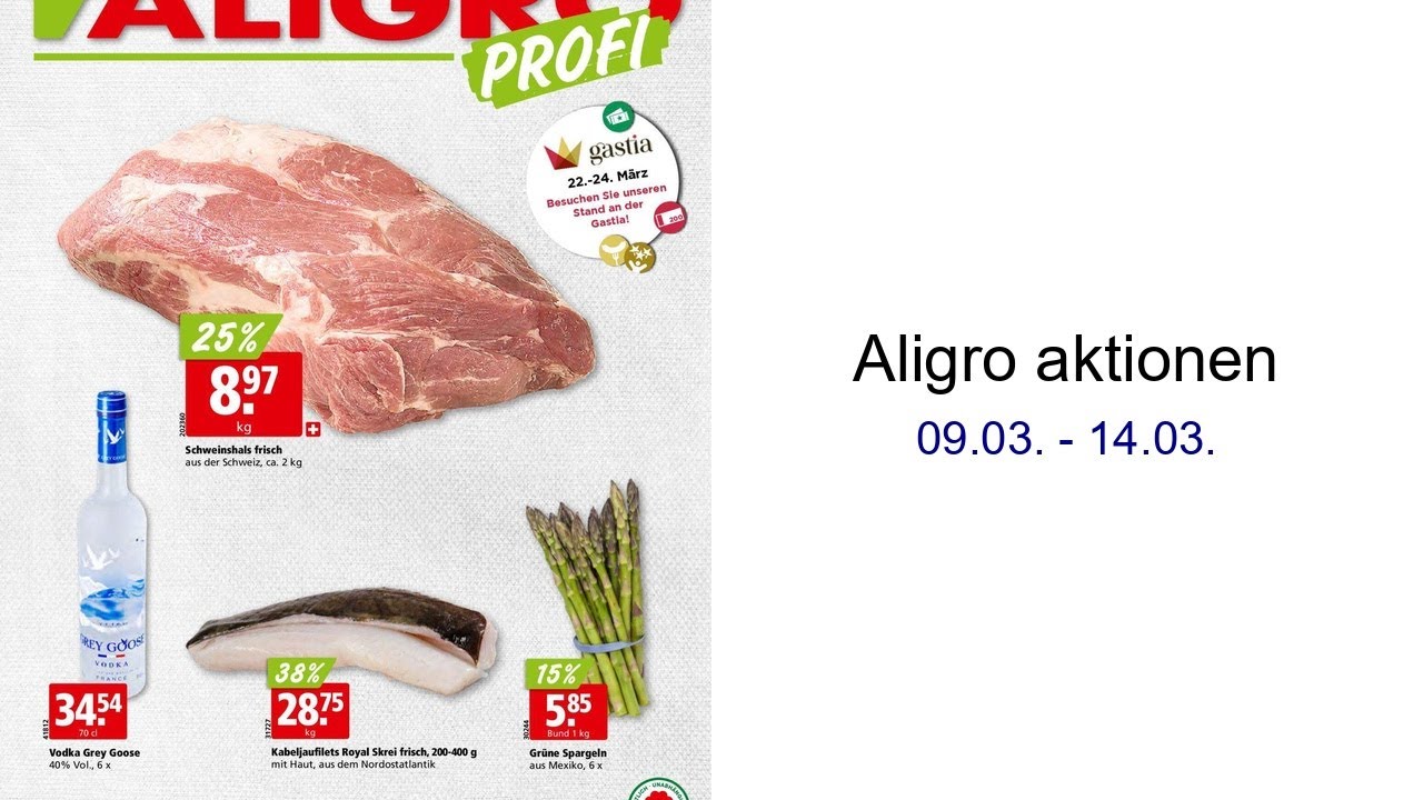 Aligro aktionen 09.03. - 14.03.