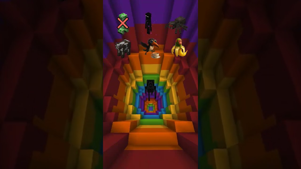 Minecraft Mob Challenge: Rainbow Dropper
