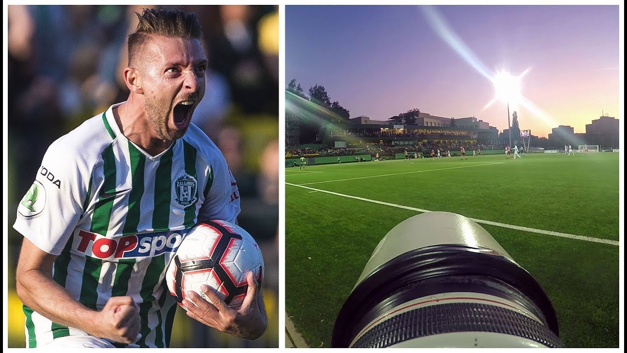 GoPro POV with sports photographer Elvis Žaldaris at UEFA Europa League football match