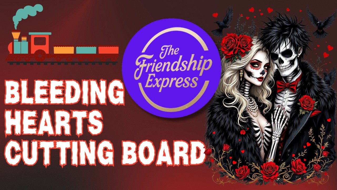 #15 Bleeding Hearts | A Gothic Resin Cutting Board Tray | Friendship Express Collaboration