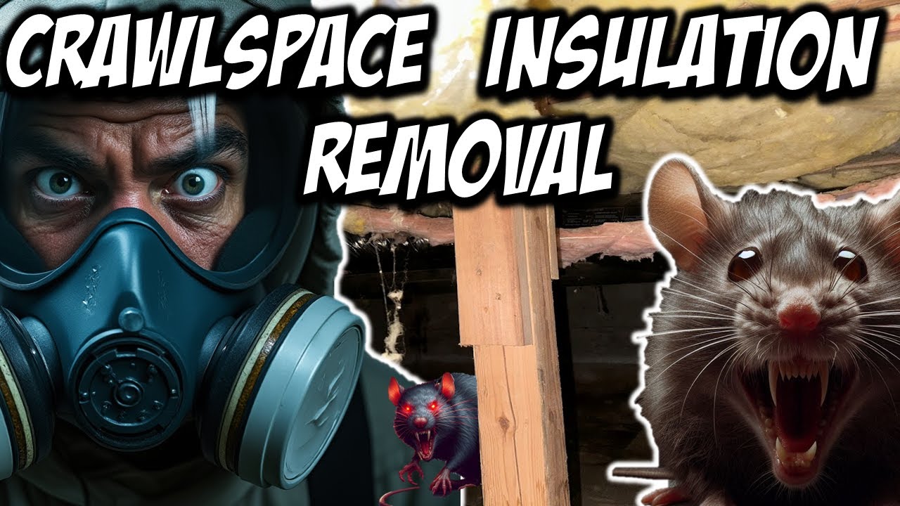 Crawlspace Insulation Removal And Replacement - How To Remove and Replace Insulation DIY #insulated