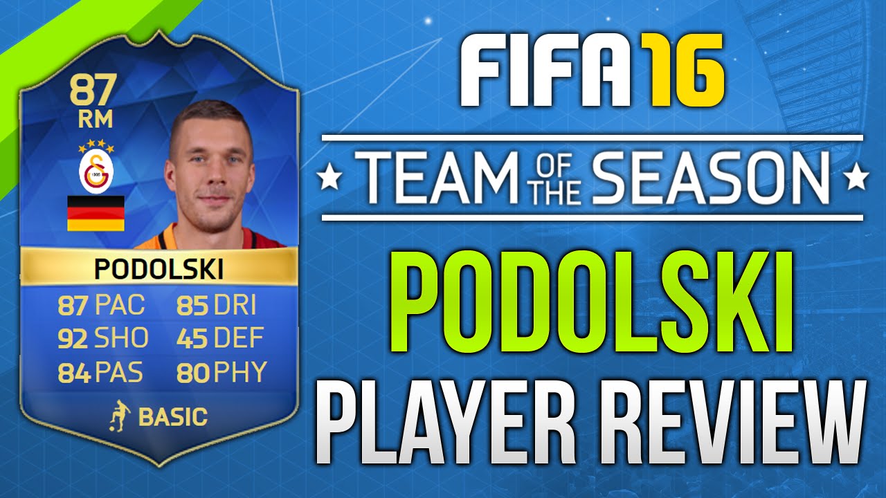 FIFA 16 TOTS PODOLSKI REVIEW (87) FIFA 16 Ultimate Team Player Review