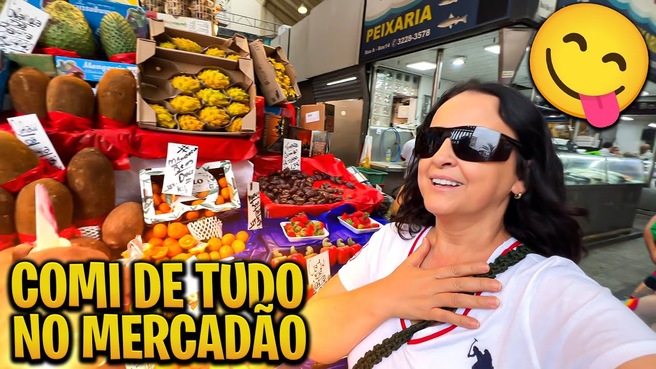 Me apaixonei Pelo mercadão de SP 🇧🇷 - Nunca Comi Tanta Coisa Boa Assim😋