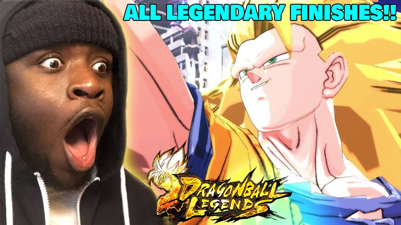NO WAY THIS IS AN APP GAME!!!! | Dragon ball Legends ALL LEGENDARY FINISHES REACTION!!!!