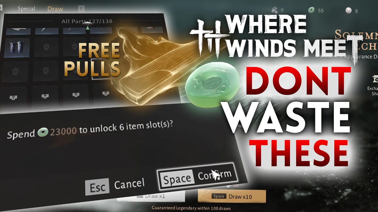 FREE Gacha, More Bag Slots & Echo Jade Skins Guide - Where Winds Meet