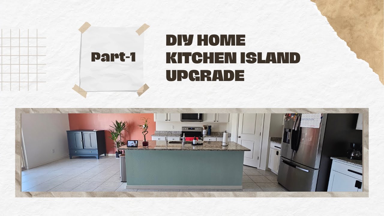 DIY Kitchen Island Upgrade - How to Update a Builder-Grade Kitchen Island