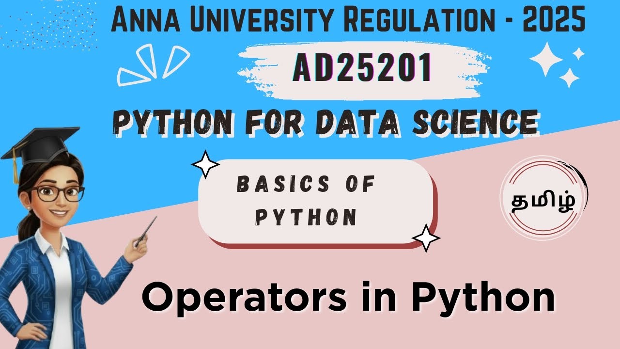 Operators in Python in Python for Data Science||AD25201||Anna University reg-2025.