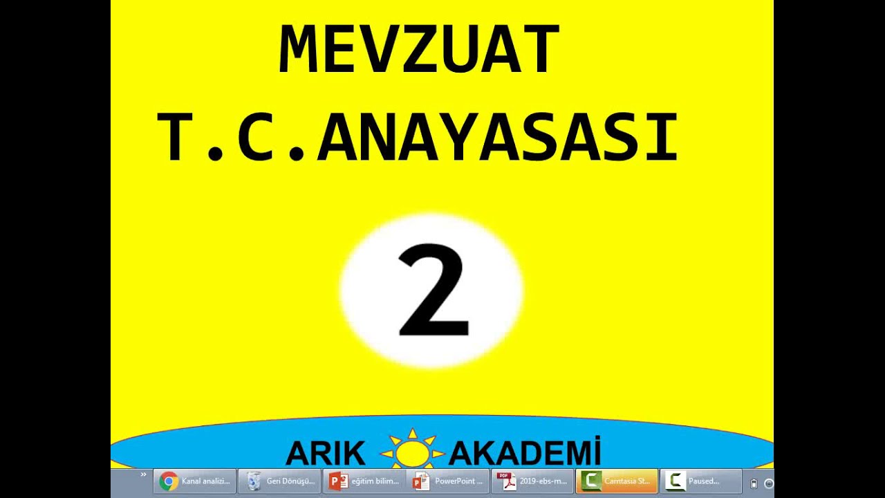 TC ANAYASA MEVZUAT  EKYS- KPSS  (2 ) 2020