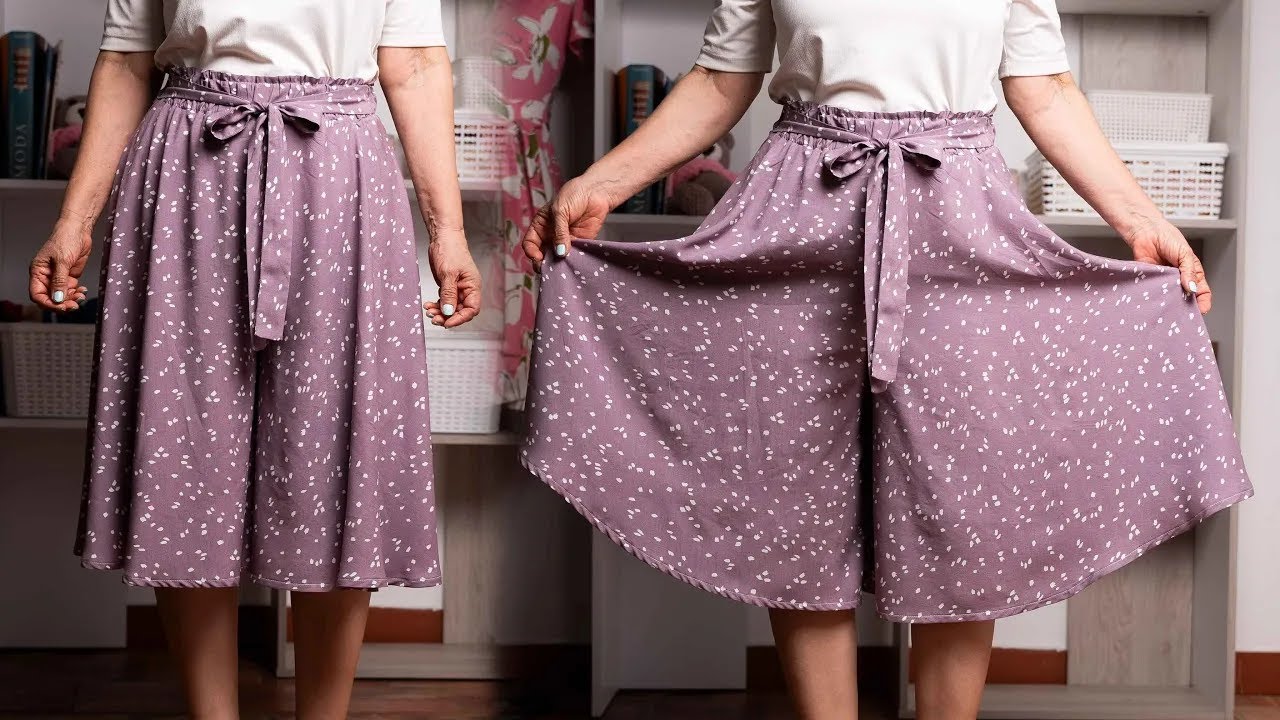Cómo hacer una FALDA PANTALÓN circular SIN MOLDE
