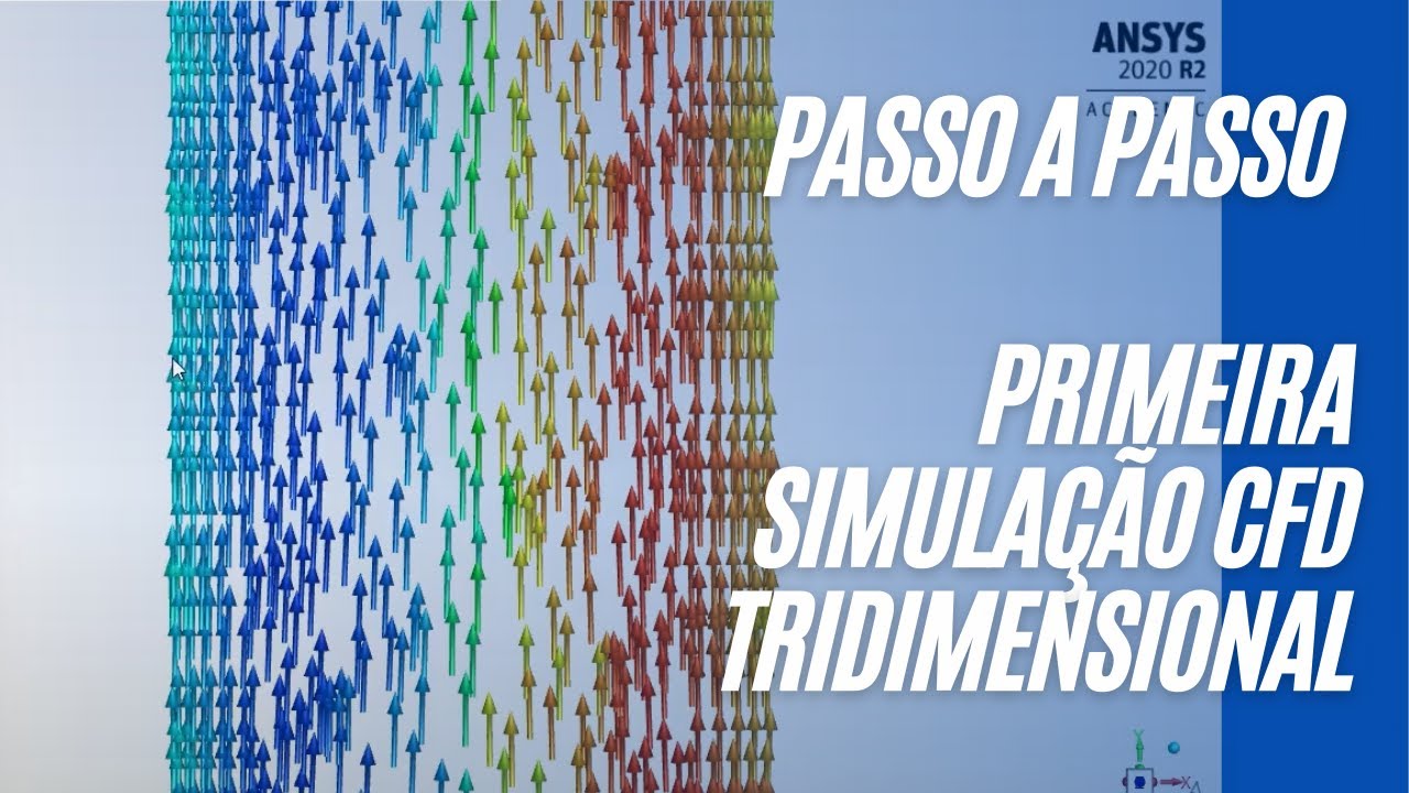 Passo a Passo - Simulação CFD tridimensional (3D) básica usando o Ansys Fluent (academic)