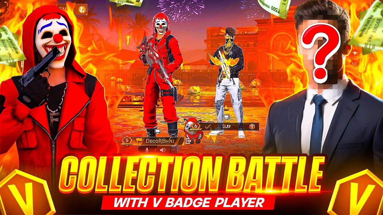 Collection Versus of DecoR Gaming Vs 'V' Badge Youtuber 😱 Garena Free Fire | DecoR Gaming